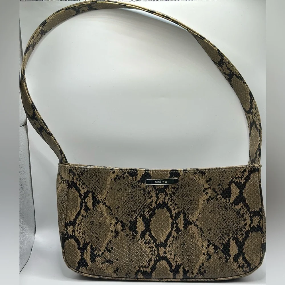Vintage Y2K snakeskin underarm handbag purse Nine West